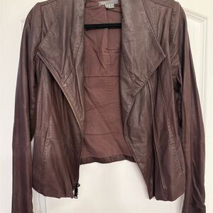 Women’s Vince burgundy leather jacket